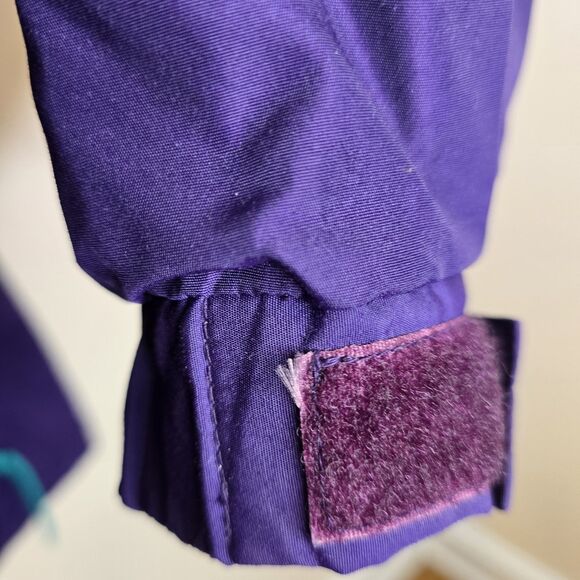 Vintage Columbia Men's M Purple Teal 1/4 Zip Hooded Pullover Windbreaker - Picture 8 of 16